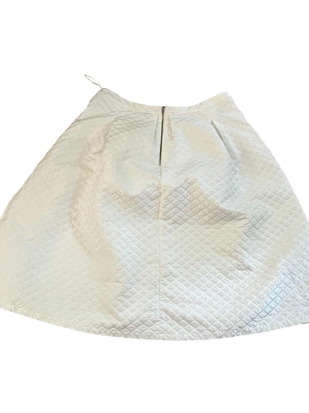 Quilted White A-Line Skirt